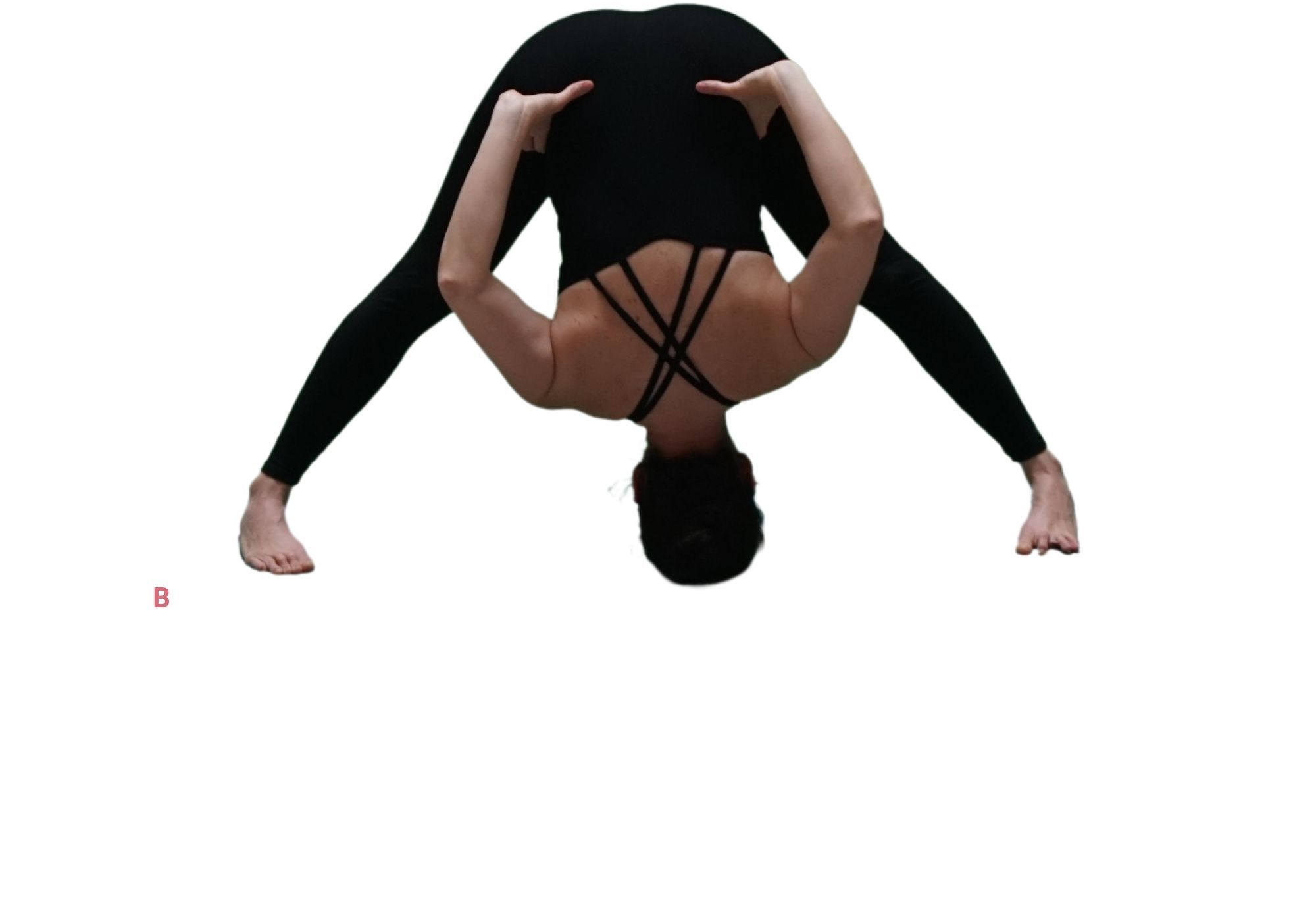 Posture de yoga : prasarita padottanasana - flexion avant debout pieds écartés B